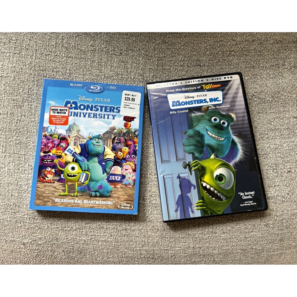 Disney/Pixar Monsters University Blu-ray/DVD + Monsters, Inc. Collector's DVD - Picture 1 of 9